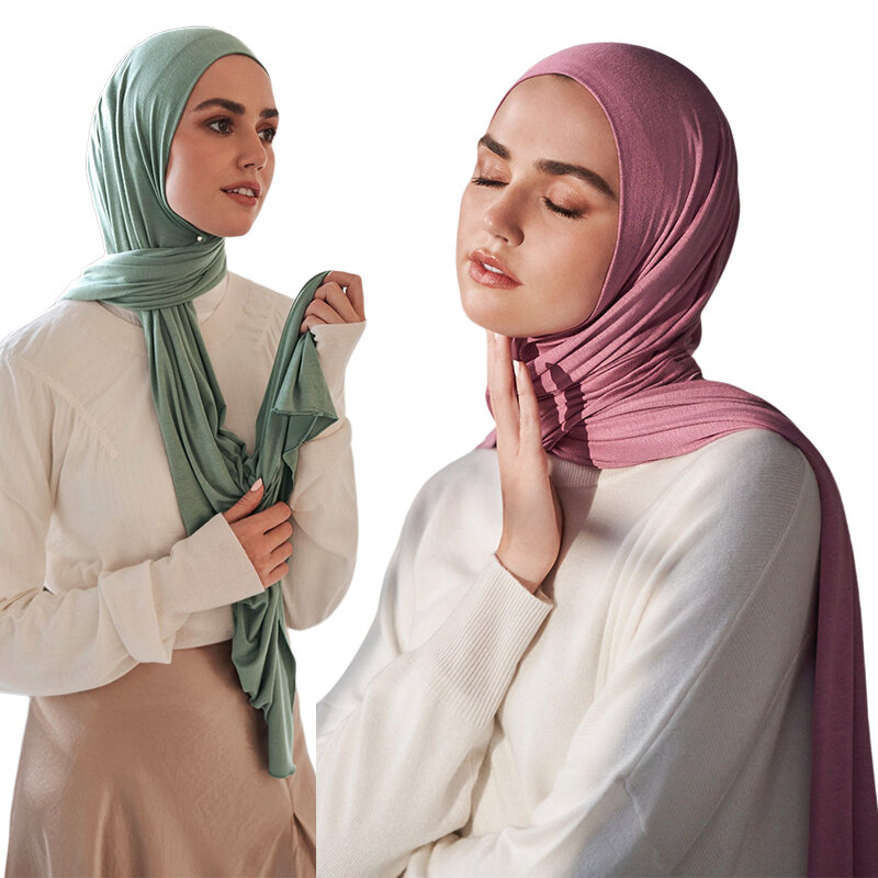 حجاب إسلامي للنساء ، قميص قطني مشروط ، حجاب ناعم ، وشاح أفريقي طويل ، لون ثابت ، موضة رمضان ، جودة عالية ، جديد