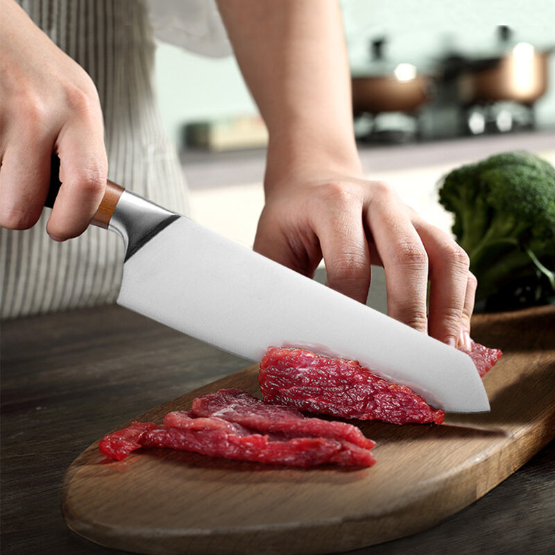 الفولاذ المقاوم للصدأ اليابانية سكين المطبخ تقطيع ثنائي الغرض سكين الطاهي سكين الجزار سكين الجزار اللحوم الساطور أدوات الطبخ