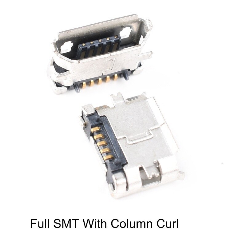 8PCS-Micro 5pin موصل المقبس ميكور Usb شقة أنثى كامل SMT مصغرة مايكرو USB موصل جاك شحن ميناء نقل البيانات