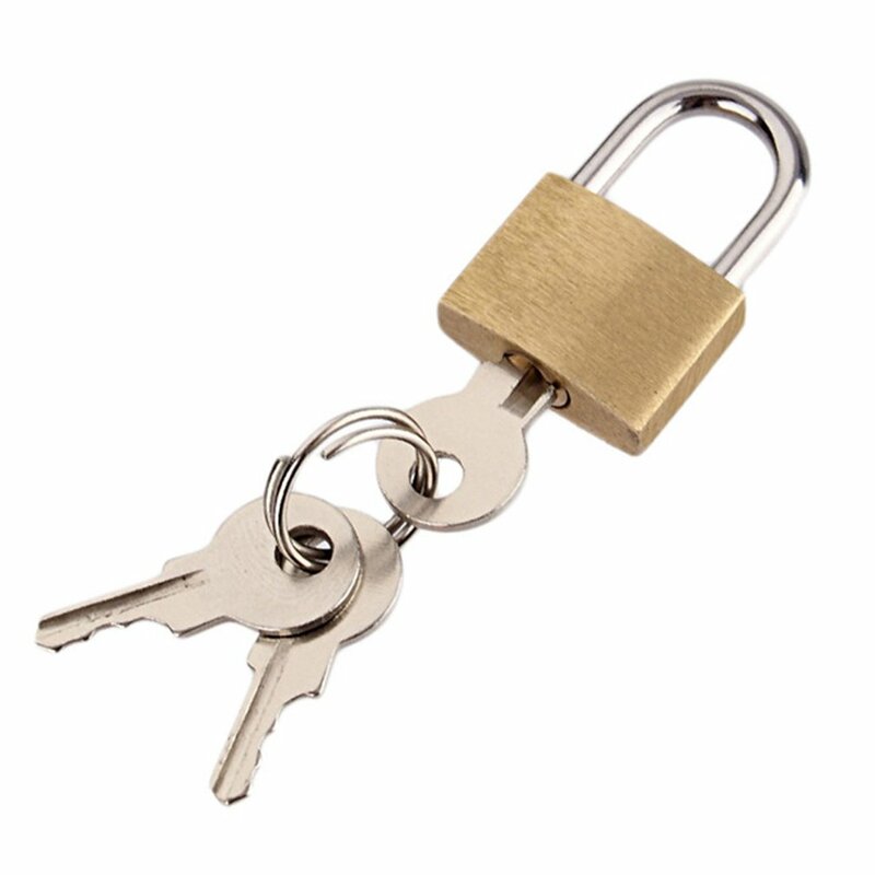 مكافحة الصدأ النحاس قفل الأساسية ، 3 مفاتيح ، صغيرة الحجم ، قفل رأس الكلب ، أقفال الأبواب