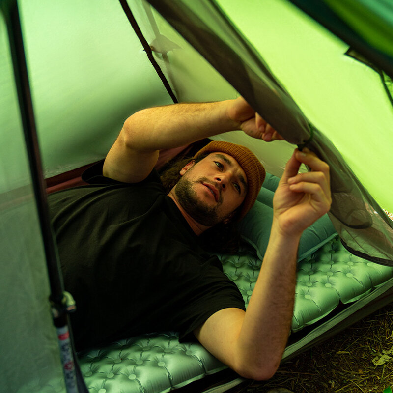 خيمة تخييم خفيفة في الهواء الطلق من Naturehike Spire 1 خيمة للتخييم 1 شخص خيمة للتنزه خيمة 20D من النايلون السيليكوني بدون ظهر
