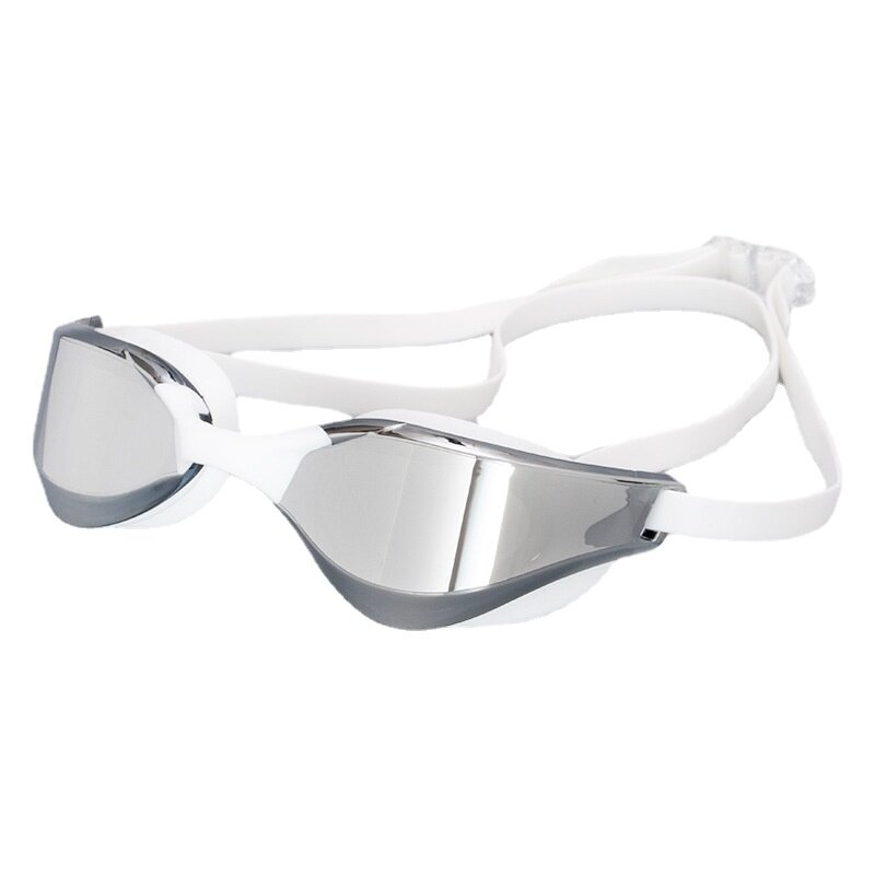 سيليكون المهنية سباق مقاوم للماء تصفيح مكافحة الضباب السباحة نظارات مكافحة الأشعة فوق البنفسجية الرجال والنساء السباحة قبعات نظارات نظارات الوقاية للسباحة