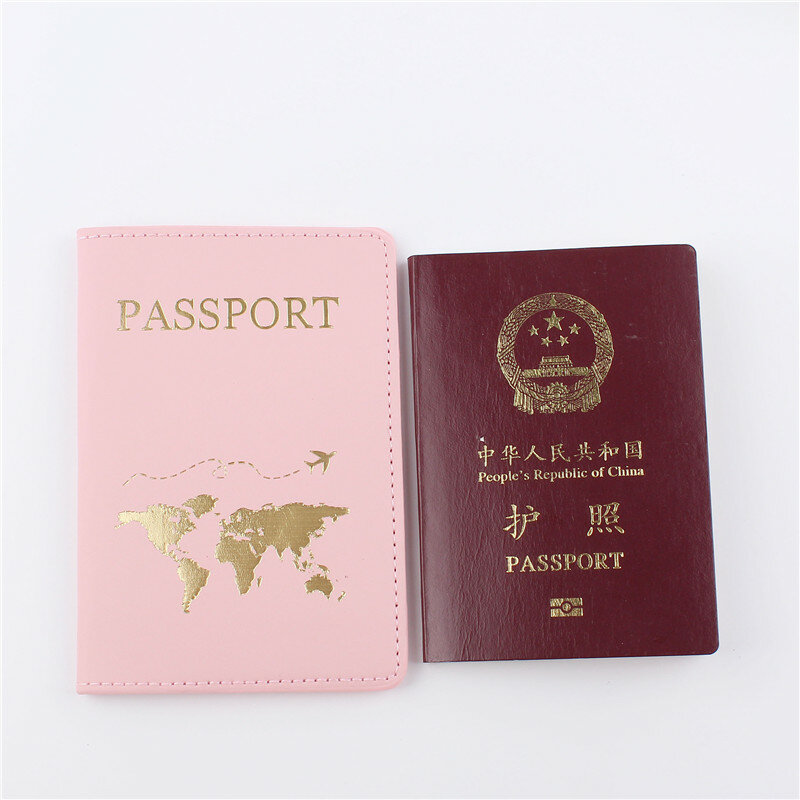 خريطة جديدة زوجين غطاء جواز سفر رسالة النساء الرجال السفر غطاء جواز سفر حامل حقيبة سفر CH43