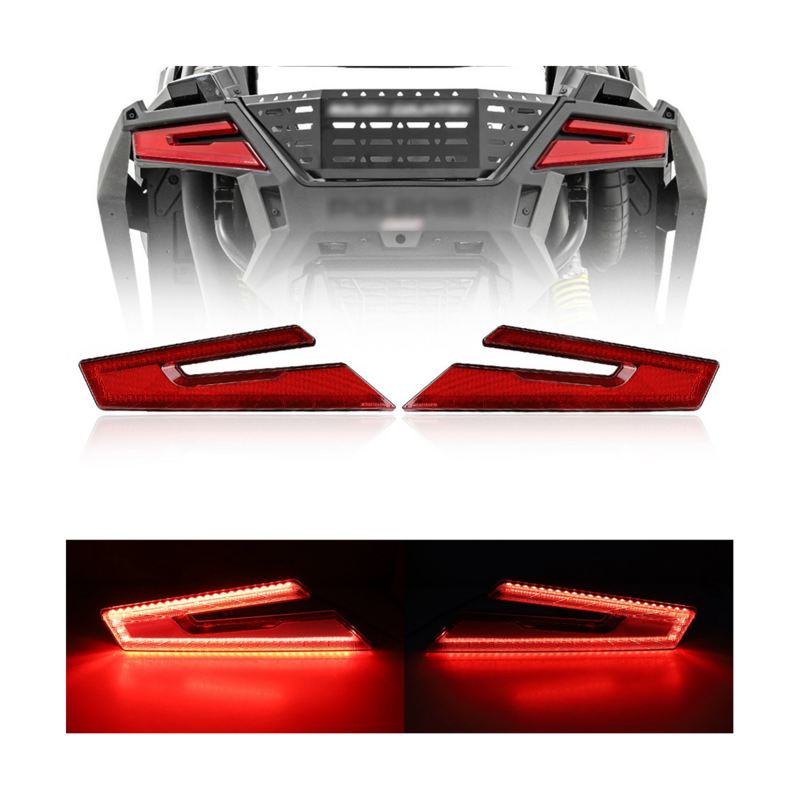 ضوء الفرامل الأحمر LED للدراجة الشاطئ ، ضوء الذيل ل RZR برو XP XP4 2020-2021 ، 12 فولت