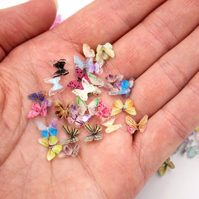 صغيرة مزيج الفراشات مصغرة ، الجنية حديقة زخرفة ، المشهد الصغير DIY بها بنفسك الحرف ، الديكور ، 10 قطعة ، 30 قطعة ، 50 قطعة