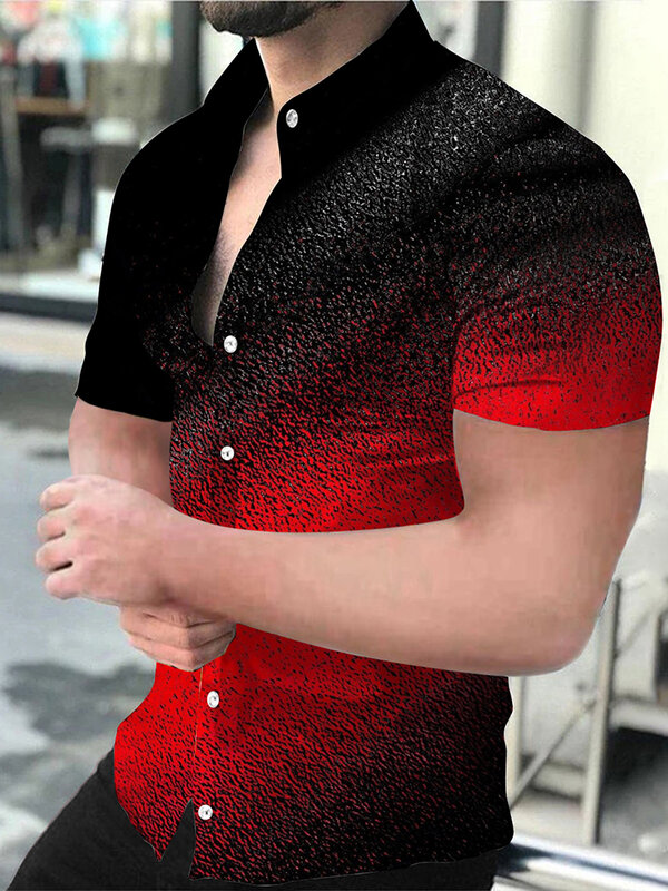 قميص فاخر بومة بطباعة ثلاثية الأبعاد قمصان رجالية موضة بلوزة كبيرة الحجم قميص رجالي بصدر السترة ملابس شاطئ للرجال ملابس عمل