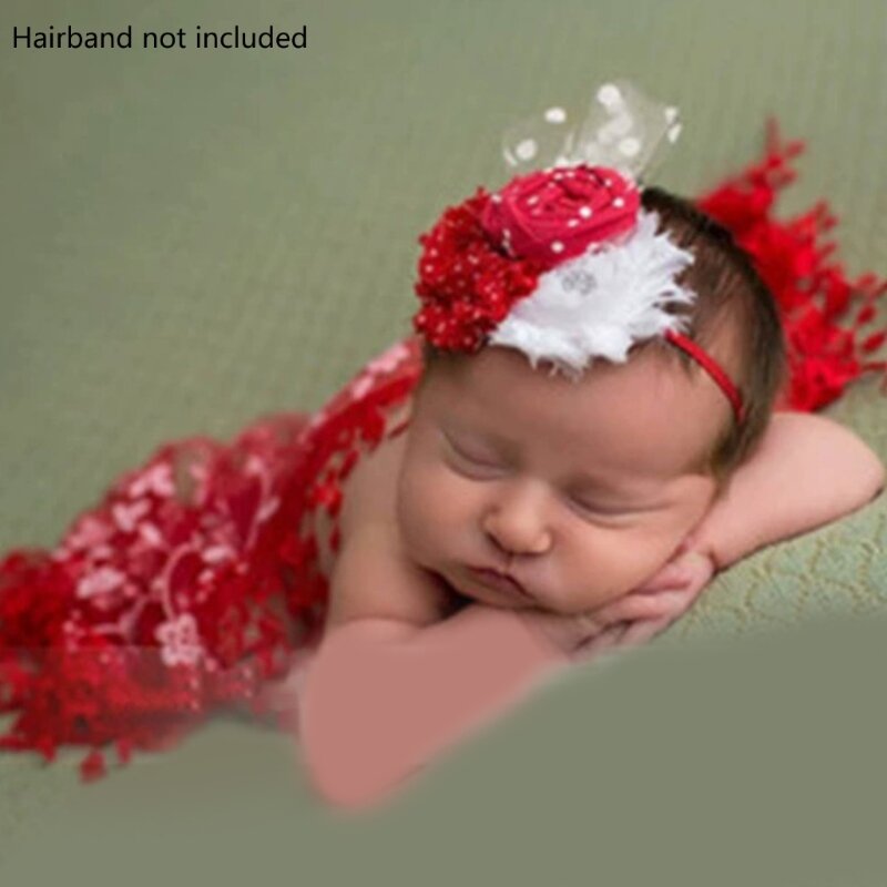 K5DD لينة تنفس الوليد بطانية التصوير الأزهار الدانتيل التفاف القماش استوديو يطلق النار صور الدعائم للصورة الأولى للطفل