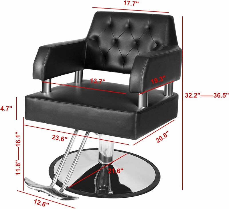 كرسي حلاقة مع مضخة هيدروليكية لصالون الشعر ، ارتفاع قابل للتعديل ، دوار درجة ، سبا ب