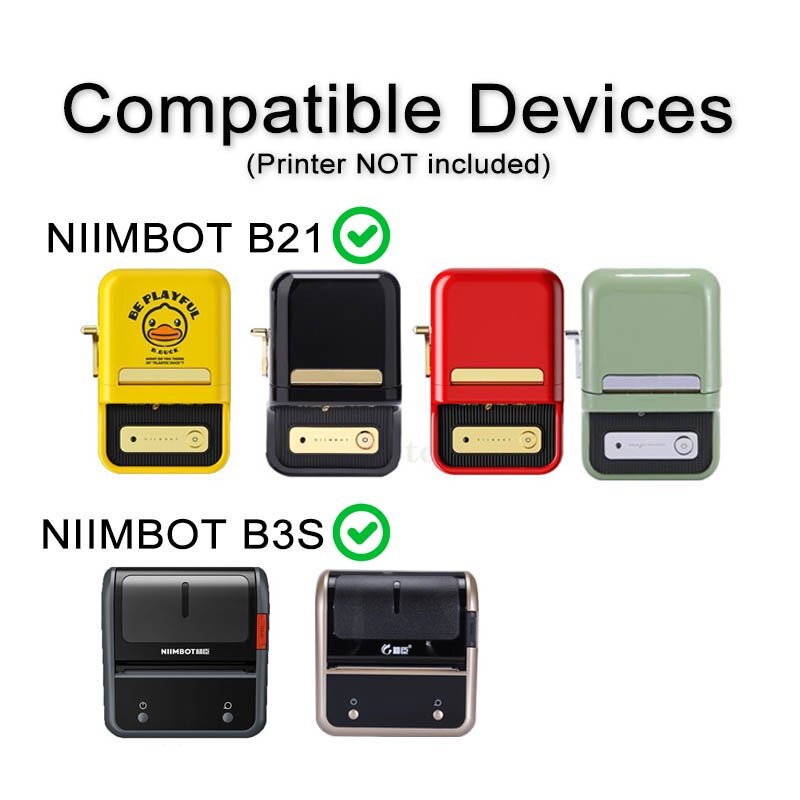 NiiMBOT B3S / B21 التسمية الحرارية ذاتية اللصق ملصقا فارغة الملابس شنق العلامة عينة سعر الإنتاج شريط كود ورق الطباعة