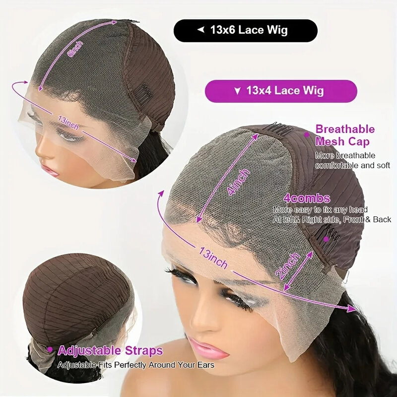 شعر مستعار أشقر من الدانتيل الأمامي للنساء ، ملون ، بدون غراء ، شعر بشري برازيلي ، 13 × 6 ، 13 × 4 ، 30 بوصة ، 34 بوصة