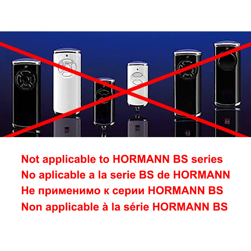 جهاز إرسال محمول باليد لباب المرآب ، البرمجة المباشرة ، جهاز الاستقبال الأصلي ، التردد 868.35 ميجاهرتز ، Hellmann HSM2 ، HSM4