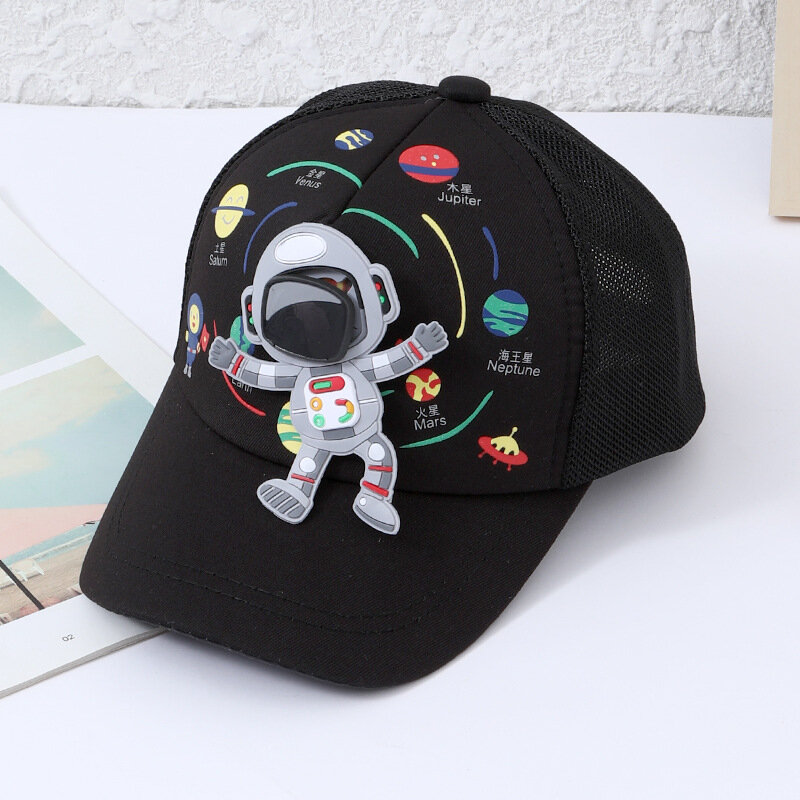 قابل للتعديل للأطفال قبعة الشمس الكرتون رائد الفضاء القطن قبعة بيسبول الصيف الفتيان الفتيات الهيب هوب Snapback قبعة للأطفال 2023 الربيع