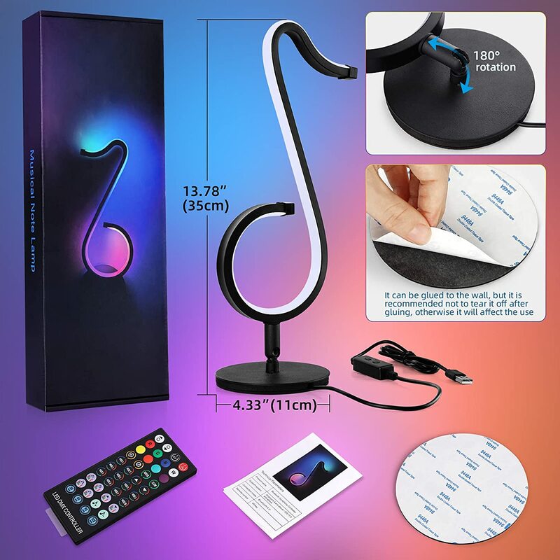 Bluetooth LED Night Light APP Remote Control Desk Lamp/Wall Lamp Bedroom Bedside Game Party Douyin Live RGB Atmosphere Light