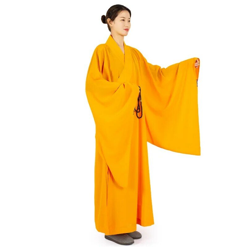 7 ألوان تايوان الكتان الرهبان رداء طويل ثوب للبوذية Haiqing الكبار التأمل الملابس البوذية الراهب الاعتراف الملابس