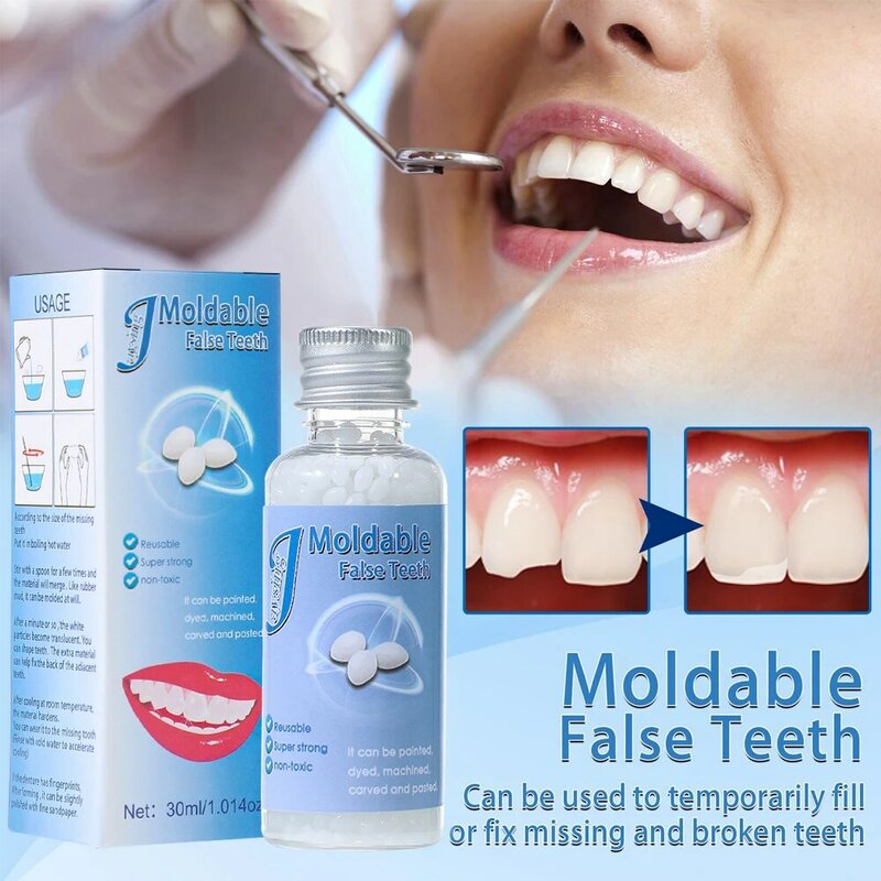 30 مللي الراتنج الطبيعي إصلاح الأسنان حبيبات المؤقتة ملء الفجوة الأسنان إصلاح كسر الأسنان أسنان لاصقة Falseteeth الصلبة الغراء