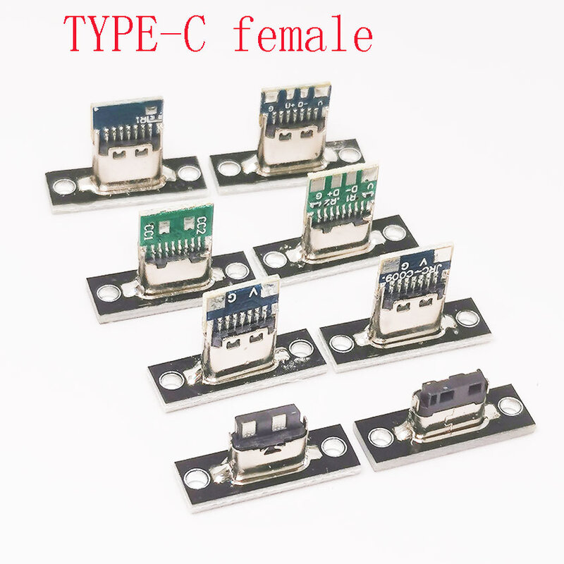 نوع C المقبس مع المسمار تحديد لوحة ، أنثى موصل جاك ، USB 3.1 ، 1-10 قطعة ، 2Pin ، 4Pin ، 5Pin ، 6Pin