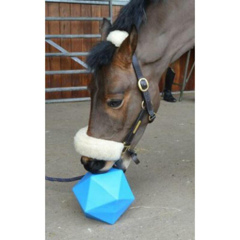 الحصان مستقرة كشك باددوك ، لعبة تغذية القش ، علاج الكرة ، الأزرق ، الخيول