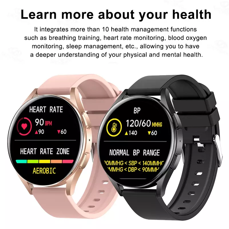 ساعة ذكية رياضية عالية الدقة تعمل باللمس للرجال والنساء ، ساعة ذكية ، ضغط الدم ، الأكسجين ، مكالمة بلوتوث ، أندرويد ، iOS ، جديد