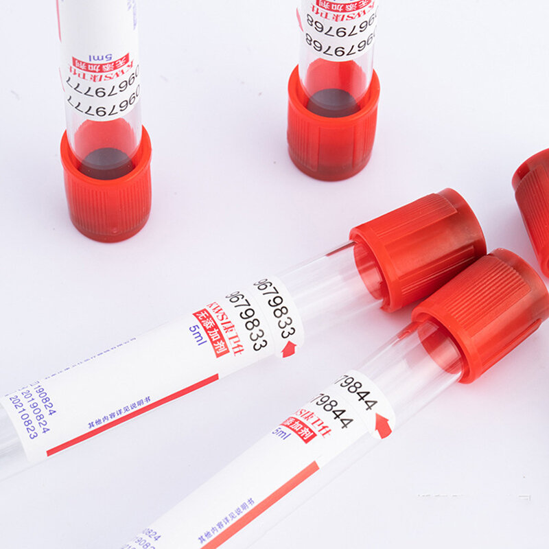 50 قطعة الطبية لا المضافة عادي أنبوب البلاستيك وعاء لجمع الدم أنبوب أنابيب اختبار الدم العادي 10 مللي PRF أنبوب