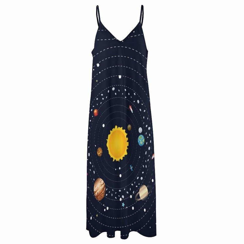 جديد الكواكب من النظام الشمسي 2 بلا أكمام فستان فساتين نسائية