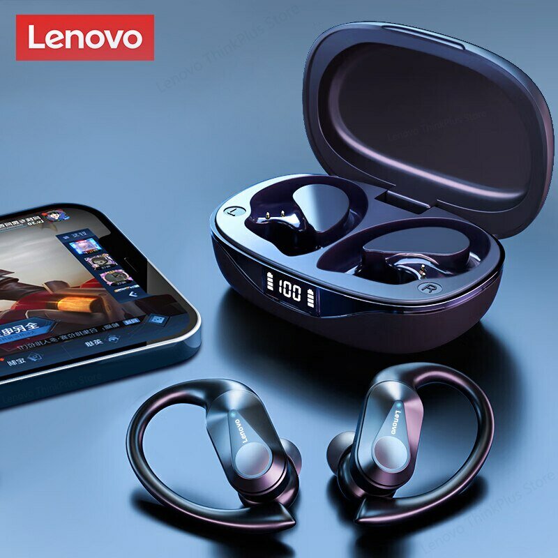 سماعات أذن Lenovo LP75 بتقنية البلوتوث TWS لاسلكية ، سماعات أذن للألعاب بصوت ستيريو HiFi تعمل بتقليل الضوضاء