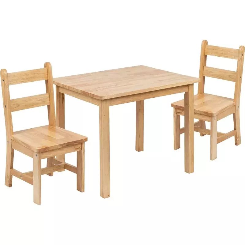 مجموعة طاولة وكرسي من الخشب الصلب لغرفة اللعب ، طاولة وكراسي خشبية للأطفال ، لعبة قراءة والدراسة للأطفال