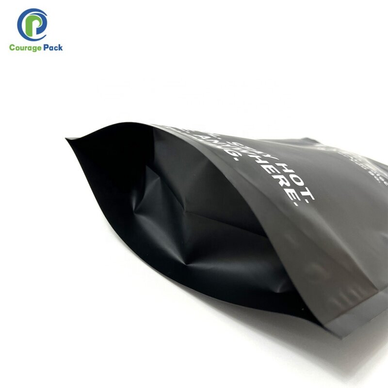 كيس بلاستيك قابل للإغلاق بسحاب ، كيس مقاوم للرائحة ، كيس واقٍ أسود غير لامع ، طباعة مخصصة ، منتج مخصص