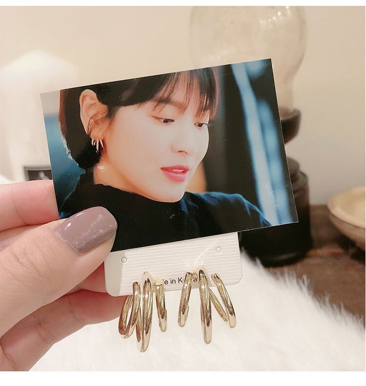 موضة الكورية المعادن أنيقة هوب القرط امرأة 2022 جديد Vintage هندسية بيان أقراط مجوهرات Brincos هدية