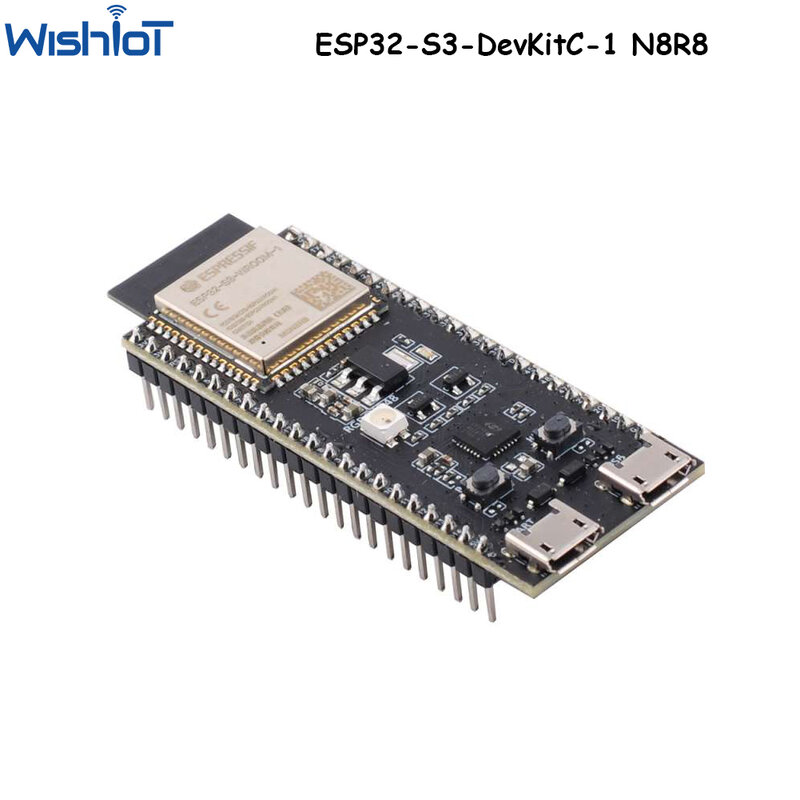ESP32-S3-DevKitC-1 N8R8 مجلس التنمية على متن ESP32-S3-WROOM-1 واي فاي الأزرق الأسنان لو MCU وحدة 8MB فلاش لمشروع IOT الذكية