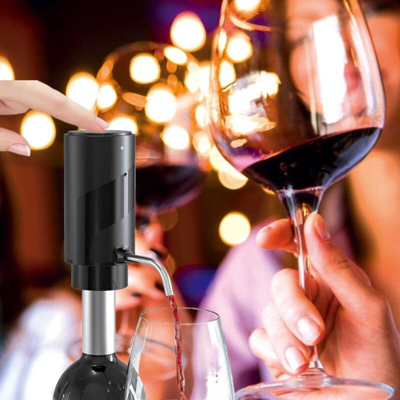 مدفق نبيذ كهربائي مهوية نبيذ مريحة متعددة الوظائف ملحقات النبيذ المنزلية لسهولة الصب