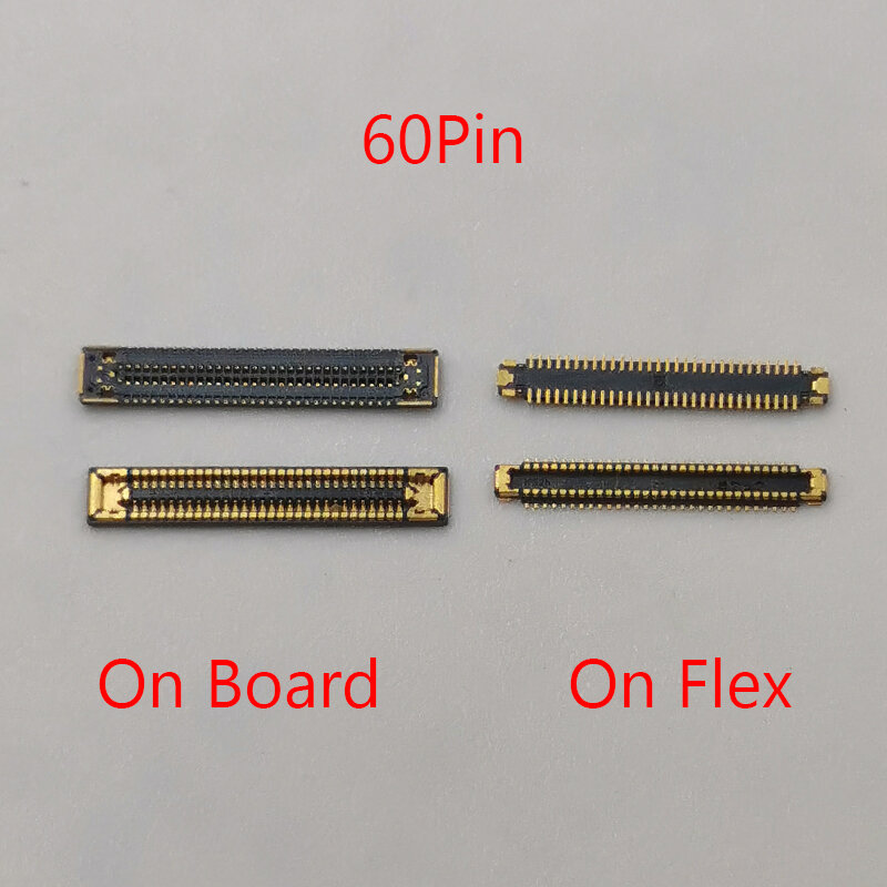 10 قطعة 60Pin USB شاحن شحن ميناء FPC موصل لسامسونج غالاكسي S21 الترا G998B S21 5G G991B G991U S21 + G996B