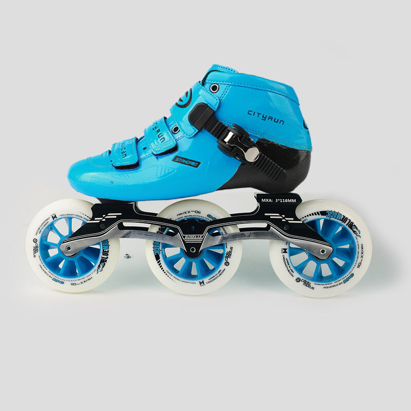 أحذية تزلج احترافية مضمنة سريعة من Cityrun مصنوعة من ألياف الكربون وعجلات MPC وأحذية تزلج سريعة للأطفال والكبار والنساء