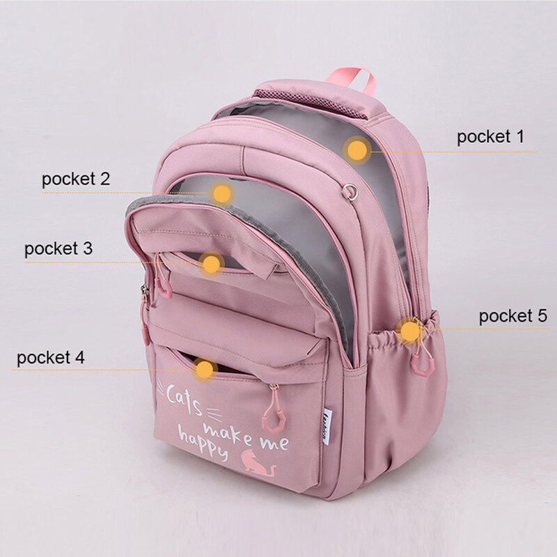 Kawaii حقيبة الظهر للفتيات الحقائب المدرسية قابلية الحمل مقاوم للماء المراهقين كلية الطالب حقيبة كتفية للسفر Mochilas escolars