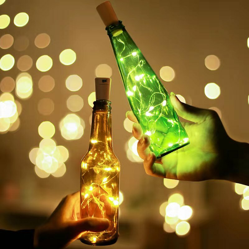 1/3/5/10 قطعة بطارية تعمل بالطاقة الفلين زجاجة ضوء 3m 2 متر 1 متر LED ضوء بار ضوء حفلة عيد ميلاد زجاجة النبيذ سدادة ضوء
