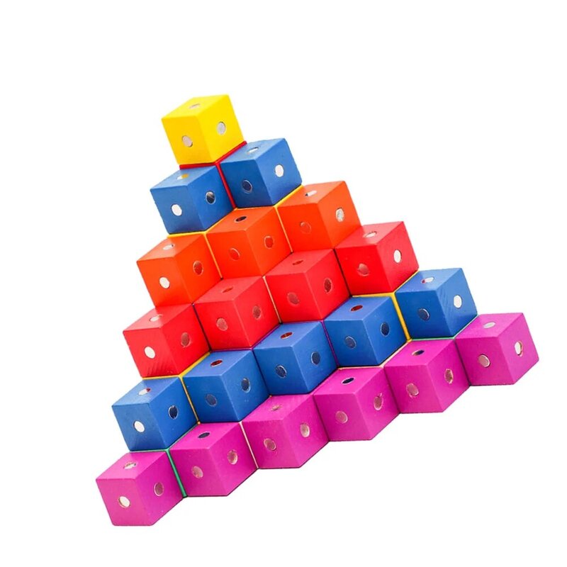 مكعبات بناء مغناطيسية للعبة الحسية ، مكعب مغناطيسي مبتكر ، لون عشوائي ، 30 ، من الألوان