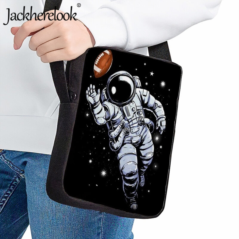 Jackherelook موضة جديدة رائد فضاء رائد الفضاء حقيبة الكتف للأطفال عادية عملية السفر رسول حقيبة الطفل الأولاد حقيبة الغداء