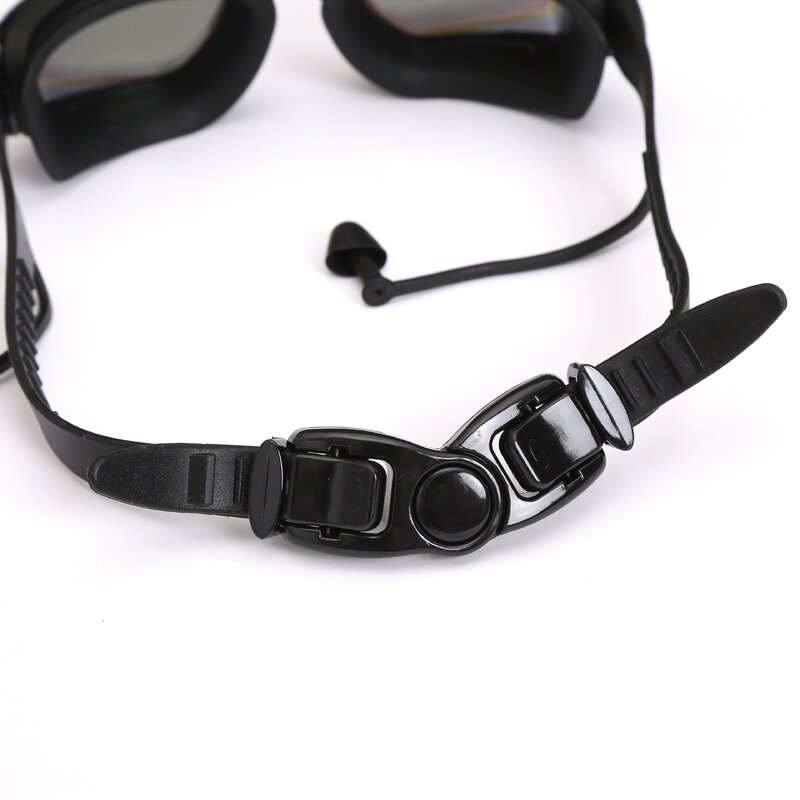 3 قطعة نظارات سباحة المهنية مجموعة سدادات مقاوم للماء نظارات بالكهرباء مكافحة الضباب مكافحة الأشعة فوق البنفسجية سحب مشبك سيليكون الكبار