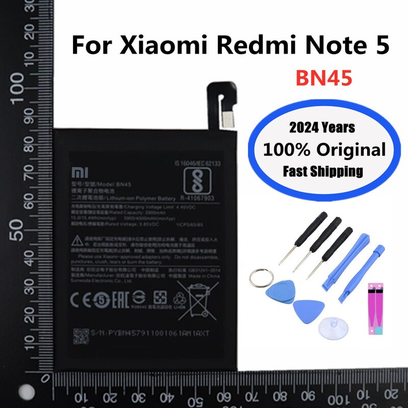 بطارية أصلية لxiaomi ، Xiaomi Redmi Note 5 ، 8 ، 8T ، 9T ، 6 ، 7 Pro ، Note 4X ، 4 ، 9 ، Mi6 ، Mi9 ، Pocophone ، Poco M3 ، x3 برو ، سنوات
