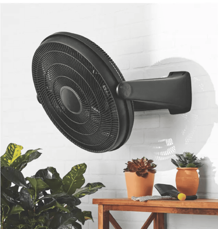 Pelonis-جهاز دوران هواء خفيف الوزن ، مروحة أرضية مع خيار تثبيت على الحائط ، 20 بوصة ، 3 سربات ، أسود ، جديد