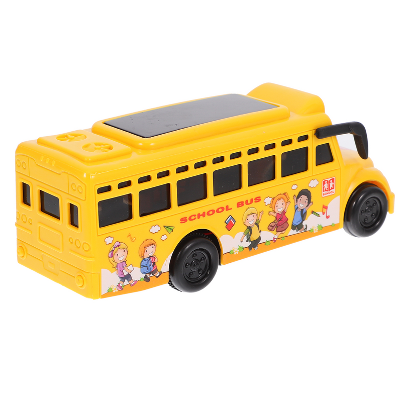 لعبة حافلة قابلة للسحب للأطفال ، نموذج لطيف للأطفال الصغار من عمر 1 إلى 3 أطفال ، مدرسة ولعب