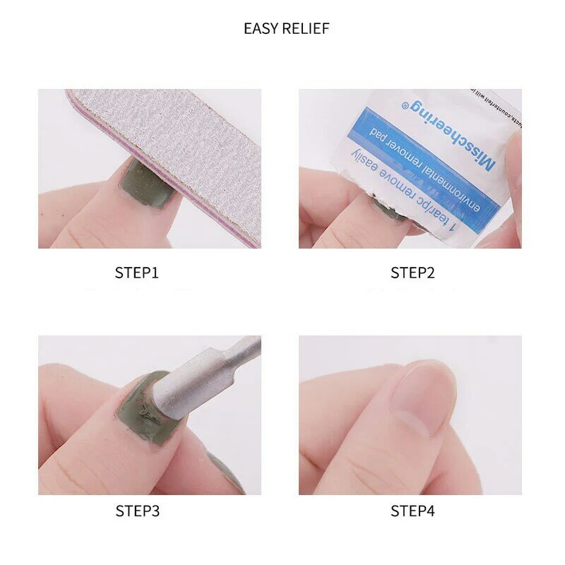 50/100pcs Nail Polish Remover Foil Alcohol Pack Nail Art Cleaning Wipe Disposable Disinfection Swab Pads Degreaser For Nails Gel