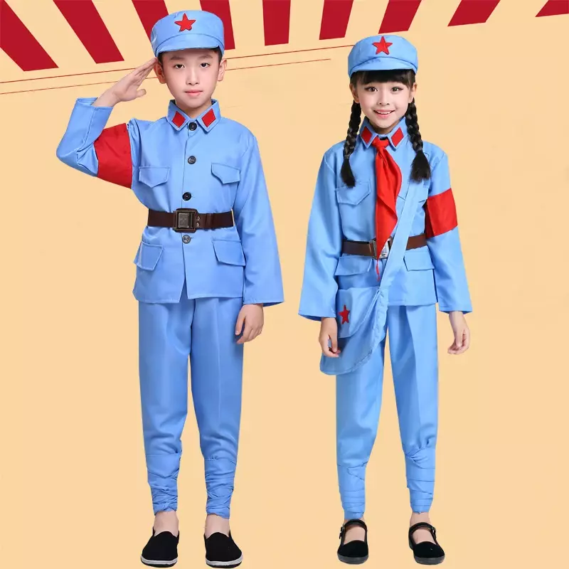 ملابس عسكرية للأطفال للطريق الليلي ، زي أداء موحد للكبار ، ملابس كوسبلاي للجوقة ، أحمر ، رابع جديد