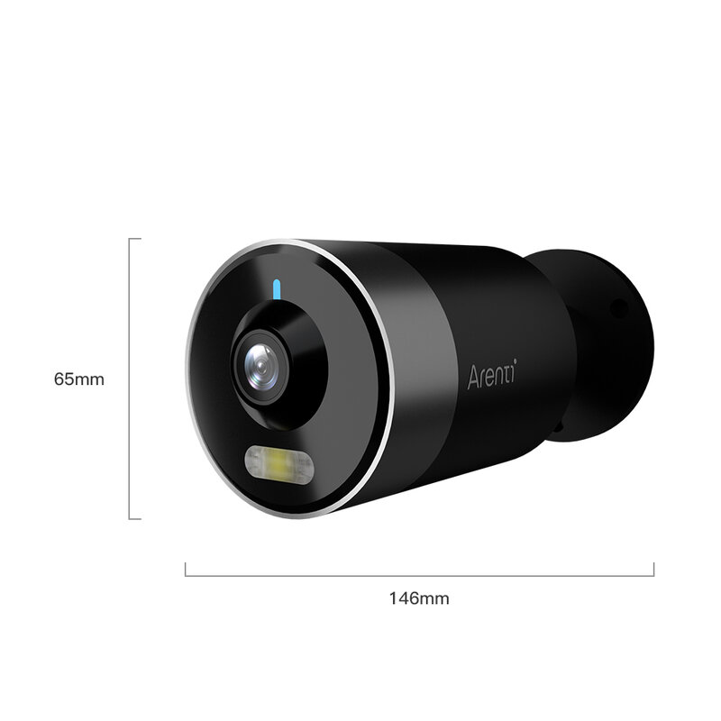 كاميرا أرنتي Laxihub 4 ميجابكسل واي فاي خارجية كاميرا مراقبة ذكية بأضواء كاشفة 2K UHD بالألوان الكاملة كاميرا مراقبة للرؤية الليلية H.265