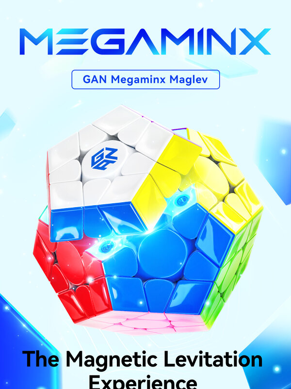 GAN-Megaminx Maglev مكعب السرعة السحرية المغناطيسي ، ألعاب التململ اللاصق ، لغز احترافي
