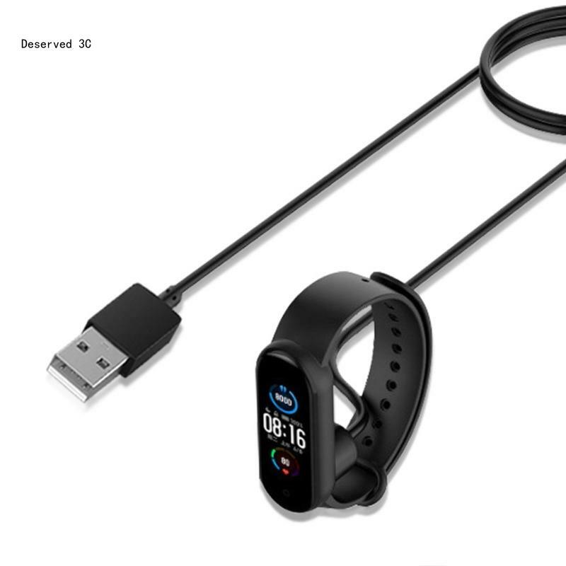 USB كابل شحن الحبل سلك المحمولة ل MiBand 5 6 7 محول الشحن المغناطيسي ل Miband 5 6 7 سوار تهمة الحبل