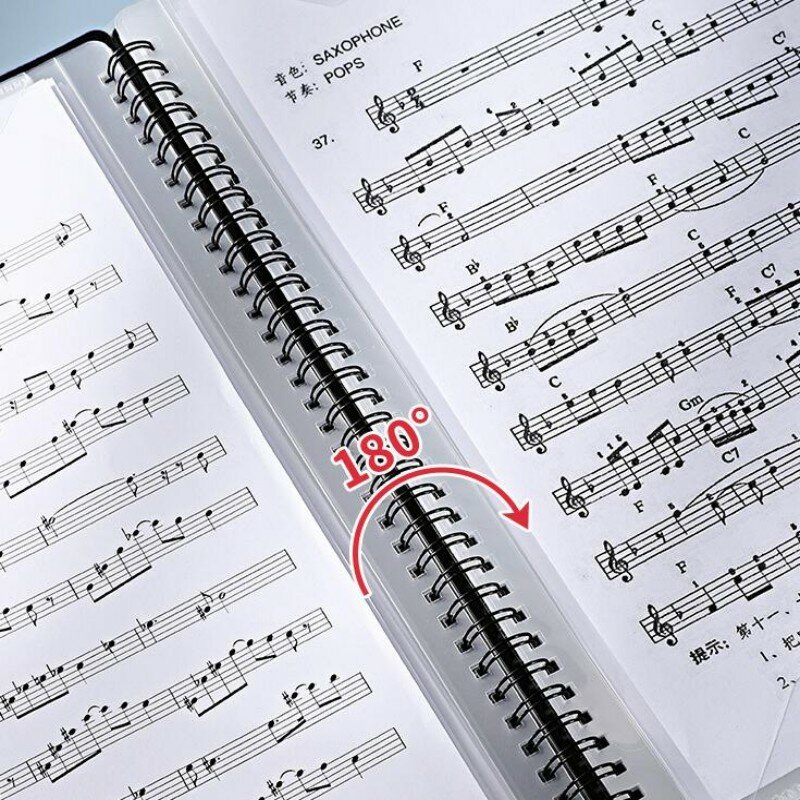 A4 ورقة مجلد ملفات الموسيقى المضادة للانعكاس نشرة يمكن تعديل الموسيقى ملاحظات البيانو النتيجة مجلد ملف الملفات