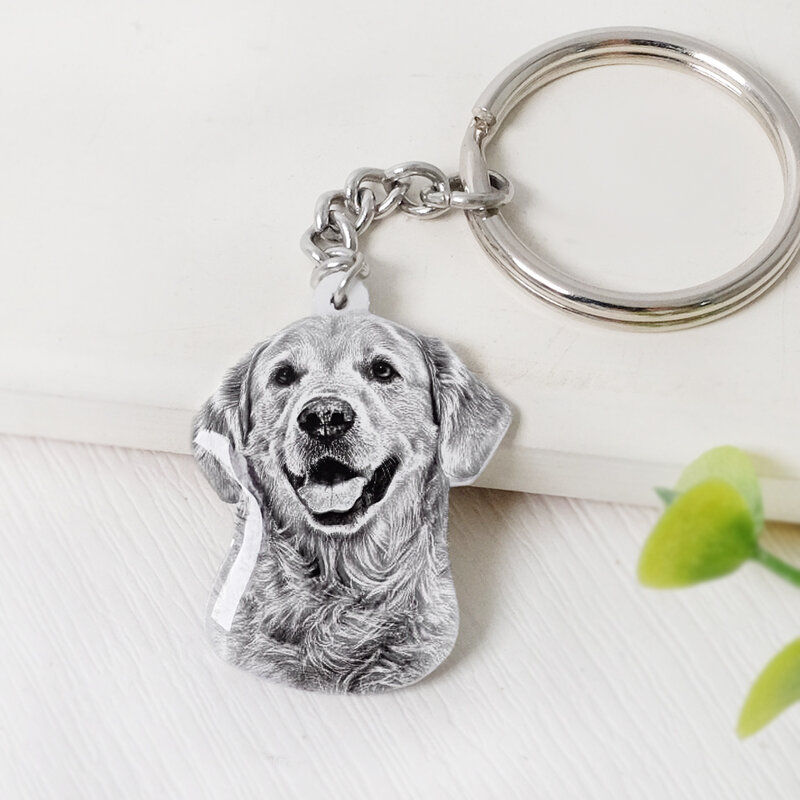 مخصص الحيوانات الأليفة سلسلة مفاتيح صور شخصية الكلب المفاتيح القط كيرينغ الحيوان صور ملحقات السلسلة الرئيسية مخصص هدية لمحبي الكلب