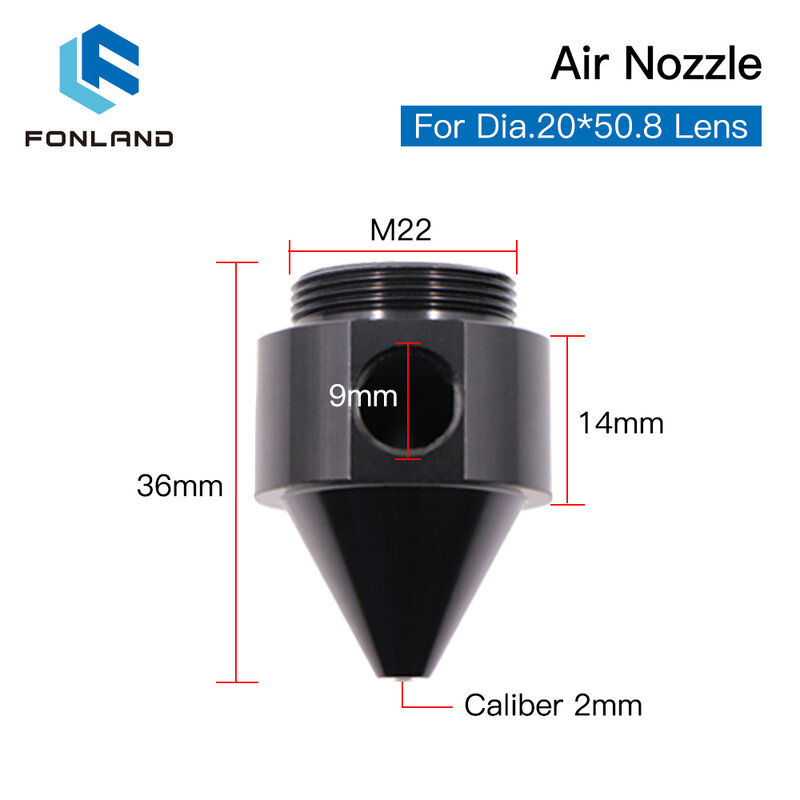 فونلاند فوهة الهواء لعدسة Dia.20 FL50.8 أو استخدام رأس الليزر لقطع الليزر CO2 وآلة الحفر