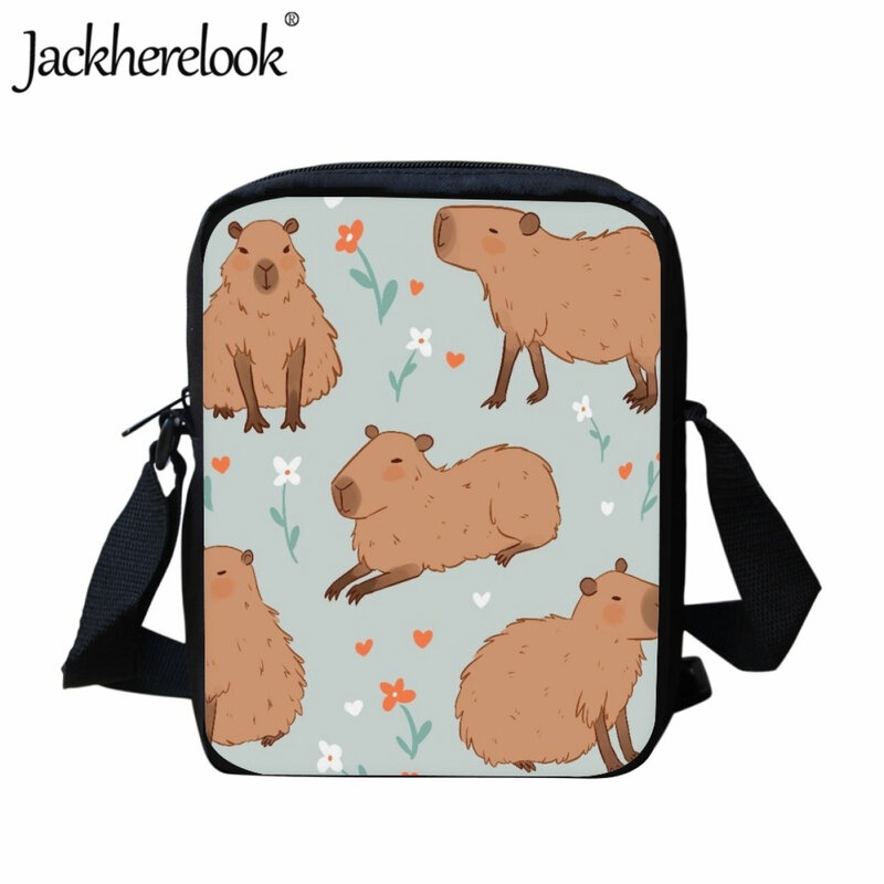 Jackherelook حقيبة أطفال عادية رسول جديد حار الكرتون Capybara غينيا خنزير الطفل السفر حقيبة الكتف سعة صغيرة Bookbag