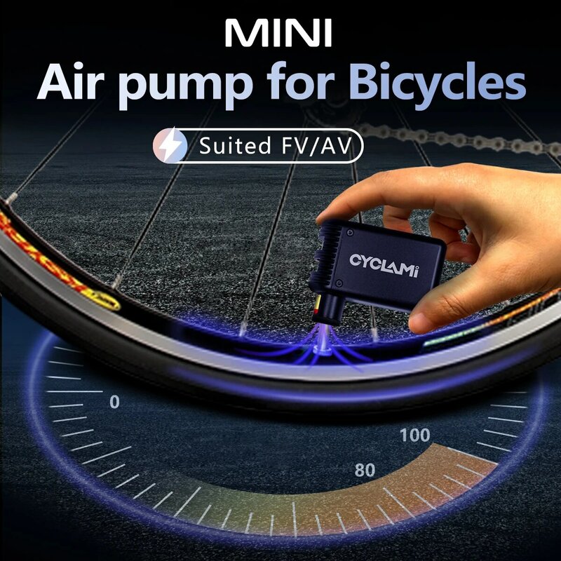 سيكلامي صغير محمول نفخ دراجة لاسلكية صمام بريستا شريدر في الهواء الطلق الطريق MTB ملحقات الدراجة